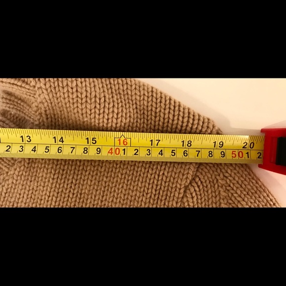 💯 % CASHMERE V-Neck Sweater chunky cable details - Picture 7 of 8